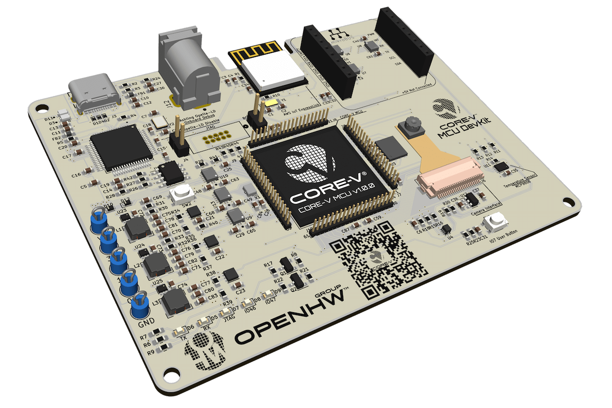 CORE-V MCU DevKit. Described in detail below.